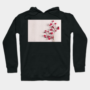 Red berries holly on white Hoodie